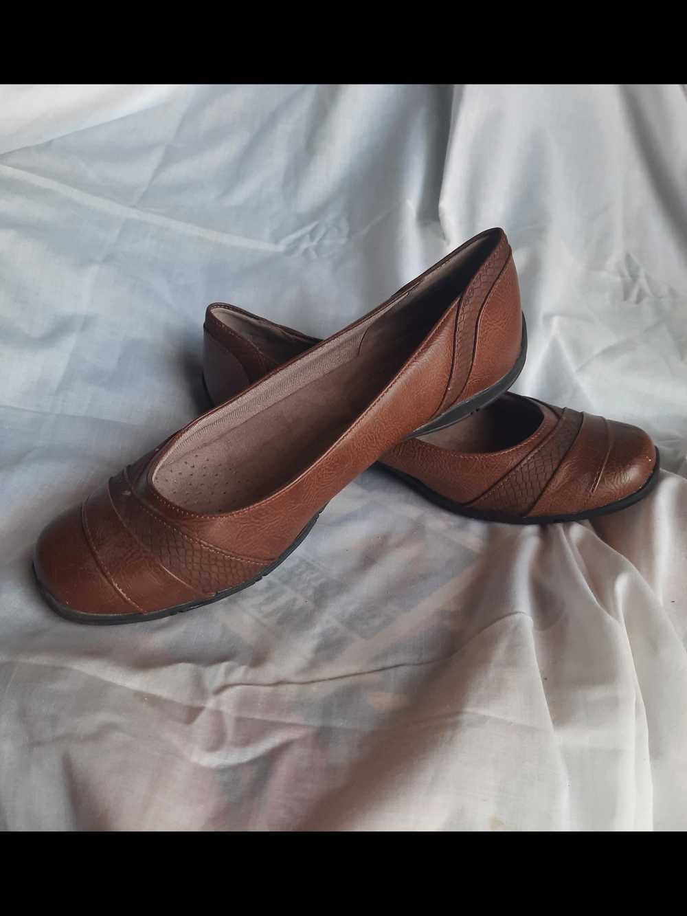 LifeStride Soft System Brown Slip-On Comfort Ballet Flats for Women ~ 7